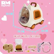 Juguete Mascotas Capibara Con Casita Movimiento y Sonido, Mascotita Electrónica - Marrón - Ver 8