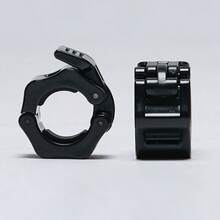 2 par 50mm de abrazaderas de barra, collares de ejercicio de uso pesado con liberación rápida, par de de barra de pesas con bloqueo profesional para entrenamiento de levantamiento de pesas, ejercicio y fitness - Negro - Ver 8