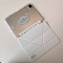 2025 新款 3+Y 可折叠亚克力平板电脑保护套，带手写笔插槽，兼容 iPad Air 4/5 10.9 英寸、iPad 5/6 9.7 英寸、iPad 第 11 代 (A16)、iPad Air 7/6 11 英寸，卡通设计，智能唤醒/睡眠 - 無色 - 查看 18