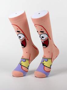 SpongeBob SquarePants 5/3/2/1 双装男女通用趣味卡通印花袜子，适合日常穿着、旅行、上学，低帮踝袜，学生船袜。圣诞节、旅行、婚礼、圣诞派对、送给妈妈、爸爸、新年、朋友的绝佳礼物，趣味十足。 - 彩色 - 查看 16