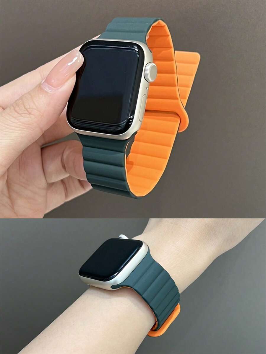 1 chiếc dây đeo đồng hồ silicon từ tính unisex, tương thích với Apple Watch 42mm, 38mm, 40mm, 41mm, 44mm, 45mm, 46mm, 49mm, dây đeo thay thế đồng hồ thông minh thời trang, phù hợp với Ultra2, Ultra SE2, SE 11, 10, 9, 8, 7, 6, 5, 4, 3, 2, 1 Series, món quà tuyệt vời cho học sinh nhân dịp tựu trường.