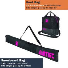 Ski Bag And Boot Bag Combo, Padded Ski Travel Bags, Adjustable Length Ski Bag To 200cm And Boots To Size 13