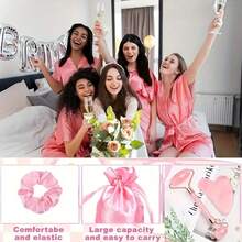 5/20pcs Facial Massage Tool Set, Includes 4 Elegant Headbands, 4 Blackout Eye Masks, 8 Heart-Shaped Massagers & Body Gua Sha Tools, Suitable For All Seasons - Multicolor - View 3