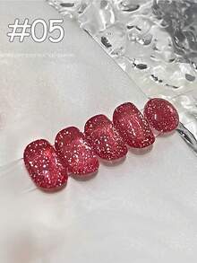 10ml Esmalte de uñas en gel con efecto reflectante y de diamante roto de alta densidad, nueva de 2025, con brillo plateado chispeante, para decoración de uñas navideñas, uñas rosas, blancas y rojas