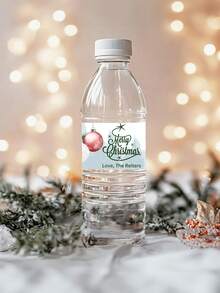 Custom Photo Water Bottle Label-38 Styles,10pcs Personalized Celebration Tags,Personalized DIY Bottle Water Waist Seal Stickers,Personalized Water Bottle Labels For Wedding, Birthday, Baptism , Wedding Thank You Stickers,Christmas Water Bottle Labels Waterproof - Christmas Party Decoration - Holiday Party Decor,For Housewarming,Chic Design - Multicolor - View 10