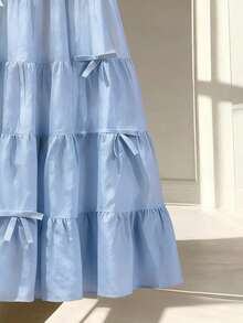 甜美风格高腰复古宽松优雅A字裙，女士下装