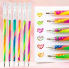 Bolígrafo espiral de gradiente arcoíris creativo, bolígrafo fluorescente de color mixto, bolígrafo de gel multicolor de 1.2 mm - Escritura espiral vibrante. Colores brillantes y suaves, efectos de tinta mixta, perfecto para contabilidad manual, tarjetas de felicitación, diarios y creación artística - Proporcionando a los estudiantes una experiencia de escritura única, premios, regalos de vuelta a la escuela y regalos de Navidad