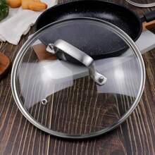 10.25 Inch Glass Lid For Lodge Cast Iron Skillet 5 Quart Dutch Ovens Calphalon 10 Inch Skillet - Dishwasher Gift - TransparentwithSilverRim - View 6