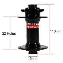 Novatec cykeltillbehör, mountainbike Tronadora-massor, M12x148, M15x110 Boost-nav, Mtb Noisy Cube, 32/36 hål - Svart - Visa 4