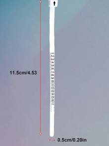 1pc White Soft Ring Sizer, Measuring Tool For Ring Size, Jewelry Measuring Tape - 白色 - 查看 11