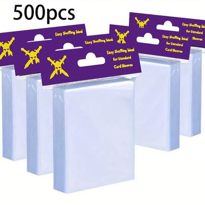 500/600/1000 fundas protectoras azules para tarjetas, adecuadas para coleccionar cartas de juegos, protectores de carga superior para cartas de intercambio, fundas de plástico para tarjetas de béisbol, MTG, tarjetas deportivas