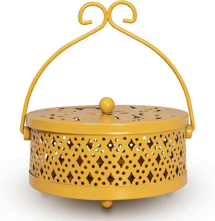 MifeUNIT - Soporte para bina de mosquitos, retro, portátil, para el hogar y el campamento (amarillo) - gris - Ver 1