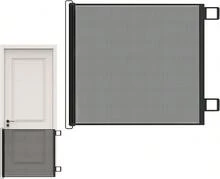 Barriere Per Bambini Retrattili,Barriera Per Scale Interni Gatti - Cancello Senza Fori Per Bambini Animali Domestici Scale Balcone Cucina Corridoio Spazi Ridotti Interni