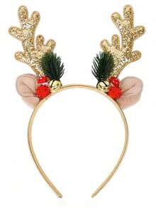 1 件全新 3D 圣诞头饰、圣诞派对礼物、驯鹿角铃圣诞帽头饰 - 彩色 - 查看 5