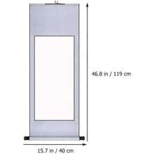 Blank Paper Scrolls 15x46inch Scroll Paper Wrapped On Wood Rod Writing, Drawing, Calligraphy, Wedding Vows, Invitation, Renaissance Festivals - Silver + 118cm*48cm*4cm - View 3