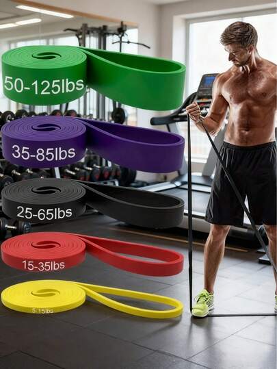 Multi-Levels TPE Fitness Elastic Bands Home Yoga Pilates Professional Auxiliary Bands Gym Pull-Up Workout 5-230LBS Resistance Bands Set Strength Training Equipments For Weight Lose