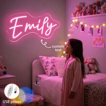 Niestandardowe neony, niestandardowe neony do dekoracji ściennych, spersonalizowane neony na ukończenie szkoły, wystrój pokoju, prezent na Dzień Matki, wesela, przyjęcia urodzinowe, prezenty, imprezy, pokoje gier, sklepy domowe, nazwy i neony na imprezę cosplay