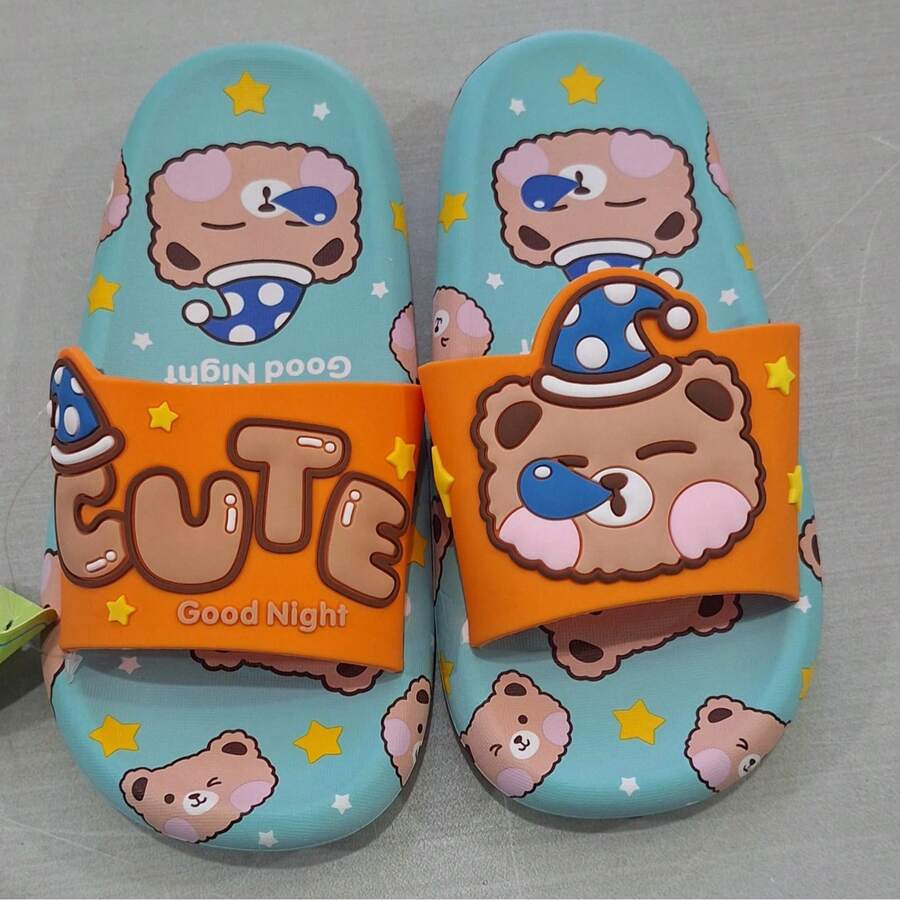 Sandalia infantil con dibujos animados, Sandalia para niños y niñas con diseños de cocodrilo, punta semi redonda y suela blanda de alta calidad, las más chic para viajar e ir a la playa. - verde menta - Ver 1
