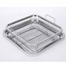 1 buah Keranjang Penggorengan Udara, Baki Penggorengan Udara Anti Lengket dan Loyang Panggang untuk Oven, Cocok untuk Menggoreng dengan Udara, Memanggang, Membakar, dan Memanggang di Atas Panggangan - MultiWarna - View 18