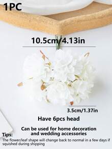 1/200入 (6朵裝) 人造康乃馨花束，適用於DIY花環、糖果盒、春季居家裝飾、婚禮裝飾、新娘腕花、胸花、頭飾，新年裝飾與生日派對理想禮物 - 乳白色 - 查看 2