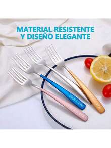 ELE-GATE Juego De 3 Cubiertos Portátil De Acero Inoxidable - Rojo - Ver 2