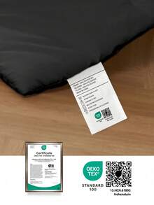 1pc Fluffy Warm Floral Stitch All-Season Comforter With Corner Tabs, Cloud Comfort Down Alternative Duvet Insert For All Size Bed - Black - View 8