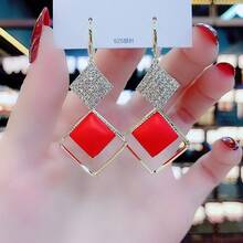 Pair Of Chinese Style Lantern Firecracker Earrings New Red Festive New Year Earrings Design Long Earrings For Women Festival - 7 - Xem 11