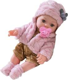 Reborn Doll Muñeca De Silicona para Baño, Contiene Ropa Y Chupetes, Regalos del Día del Niño para Regalos De Cumpleaños (Abrigo De Felpa) - 1 - Ver 8