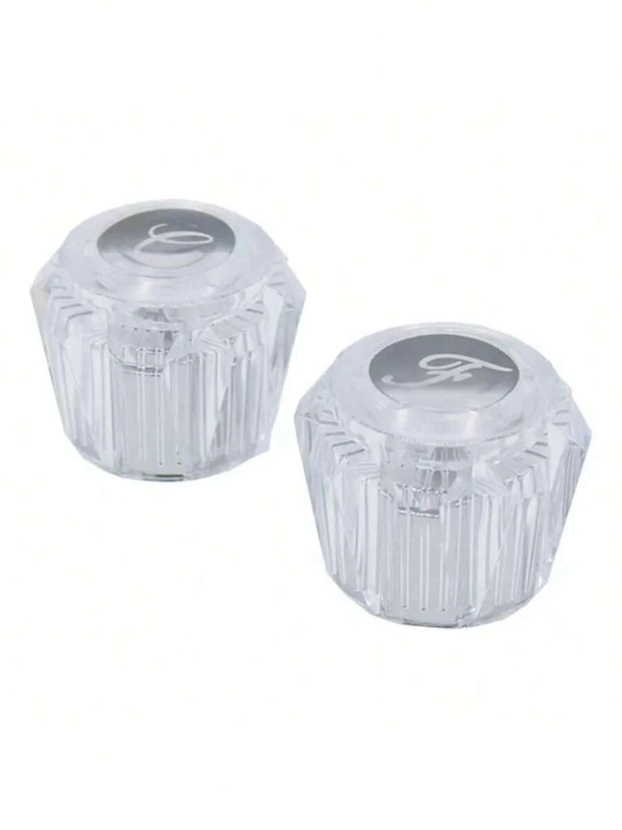 Juego De Manerales Para Mezcladora Color Cromo Estándar 2 Pz - Plateado - Ver 1