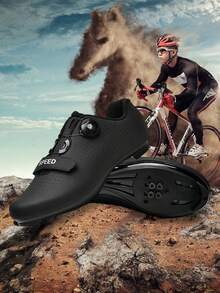 Professional Cycling Flat SPD Shoes Road Sneakers Men Footwear Dirt Bike Racing Bicycle Woman Road SPD Speed Cleat Biking,Anti-Slip And Wear-Resistant,Lightweight And Comfortable - Black - View 6