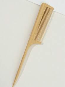 Natural Bamboo And Wood Wide-Tooth Anti-Static Comb 2 Pieces Set, With Pointed Tail Parting Design, Smooth Combing To Reduce Pulling, Essential For Daily Styling - Multicolor - View 6