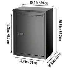 Wall-Mount Mailboxes - Montage mural en acier inoxydable, 20,5 pouces - Voir 10