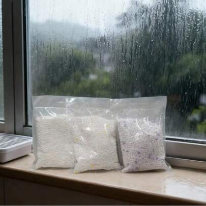 750g/3 Packs 250g Refill Moisture Absorber Bags | Calcium Chloride | Dehumidifier For Cabinets, Wardrobes, Electronics | Effective Dehumidifying | Includes Unscented, Lemon, And Lavender Scents,Spring Summer Picks,Brides Maid Gifts,Room,Bedroom Deccor,Bedroom Deccor,Beach,Travel,For Men,For Women,Vacation