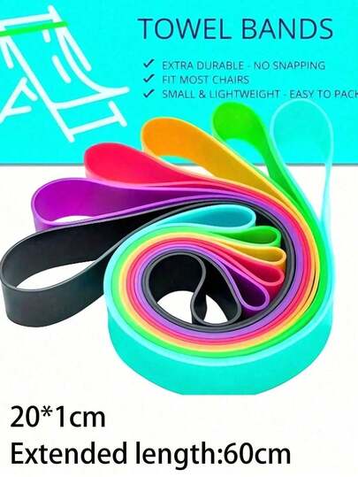 10 piezas Bandas de toalla de silicona para silla de playa, bandas elásticas para silla de playa a prueba de viento, bandas de colores para sujetar toallas de playa, sujetadores de toallas de playa para piscina y crucero, accesorios de viaje (color aleatorio)