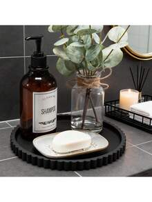 Round Silicone Tray - Multi-Functional Storage, Can Hold Cosmetics, Perfumes, Lipsticks And Aromatherapy Products - Ideal For Bathroom, Bedroom, Living Room Decor - Multicolor - View 9