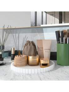 1 件装硅胶收纳托盘，圆形梳妆台托盘，水槽海绵皂液器收纳架，香水化妆品收纳盒，化妆品收纳托盘，家居用品，浴室配件，家居装饰，家居家具，浴室装饰，浴室收纳，秋季装饰，返校季 - 彩色 - 查看 11