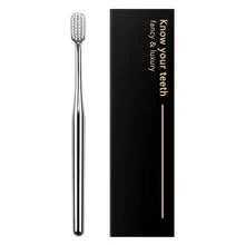 Luxury Silver Manual Toothbrush Soft Bristles Better Gift Elegant Electroplated Design Perfect For Home, Hospitality Or Travel Toothbrushes For Sensitive Teeth{Inchcolor_nameinch:InchSilverWhiteinch} - 銀白 - 查看 3