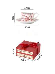 一套具有高审美标准的陶瓷咖啡杯碟，全新婚礼杯礼盒，高端精致的婚礼纪念品。 - 彩色 - 查看 11