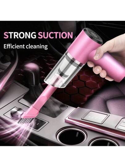 1pc Car Stofzuiger Cleaner, held Portable Mini 12V High Suction Power Cleaning Pet Hair, Interior Crevices, Home Strong Cordless Cleaner