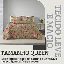 3-Piece Queen Size Bedspread Set, Patchwork Quilt, Ultra Double-Sided - 查看 4