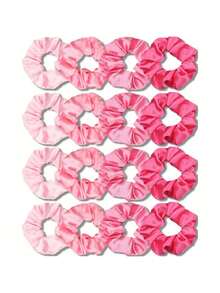 Pacote com 16 scrunchies de cetim para mulheres, mais macios que seda, ideais para o cabelo. Perfeitos para estilizar cabelos finos e grossos. Acessórios para cabelo, scrunchies e acessórios casuais para rabo de cavalo.