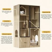 Pet Storage & Organization - Natural + MDF+Glass - View 6