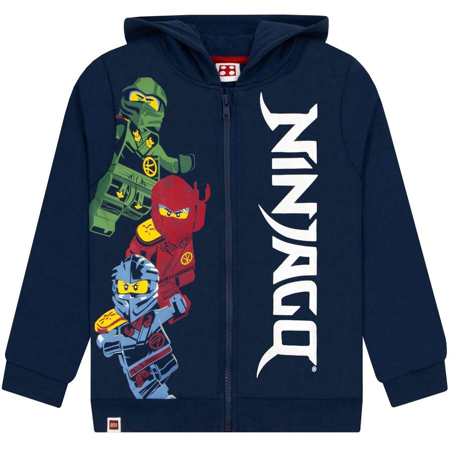 LEGO Ninjago Hoodie | Boys Ninjago Zip Up Hoodie |  Boys' Jumpers | Official Merchandise - Blue - View 1