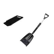 一合一重型多功能汽车雪铲和防滑垫 - 重型雪刷/雪犁附件，带符合人体工程学的手柄和防滑底座 - 适用于轿车和SUV的冬季轮胎牵引装置 - 多功能除雪系统（无需电源） - 可拆卸雪铲和车轮防滑垫，适用于泥泞路面 - 彩色 - 查看 16