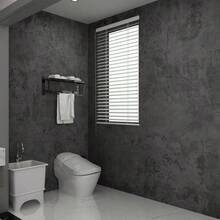 16*354 Blue Concrete Contact Paper 3D Thick Faux Cement Concrete Wallpaper Peel And Stick Vinyl Textured Removable Adhesive Sticky Wall Tile Sticker Kitchen Countertop Gym Bathroom - Grey Blue + 16" X 118" - View 7