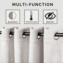 Juego de Cortinas Beige Modernas con Ollaos para Barra - Beis - Ver 2