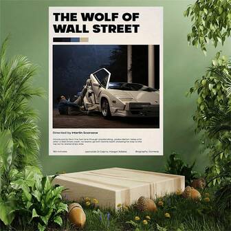 1pc Wolf Of Wall Street Vintage Movie Poster - Frameless Canvas Art For Living Room, Bedroom, Hallway | Unique Gift Idea, Perfect For Fall Home Decor
