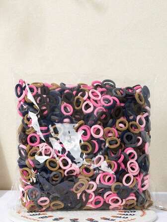 50/100/200/300 st. slumpmässig färg flickors elastiska hårband färgglada nylon små pannband för flickor hästsvanshållare scrunchie söta håraccessoarer, hårrep, hårresårer, hårgummiband