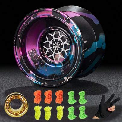 Yo-Yo de metal de alta calidad para competición profesional, tiempo de sueño extra largo de aleación de aluminio para principiantes, adecuado como regalo de Halloween, Navidad y Acción de Gracias