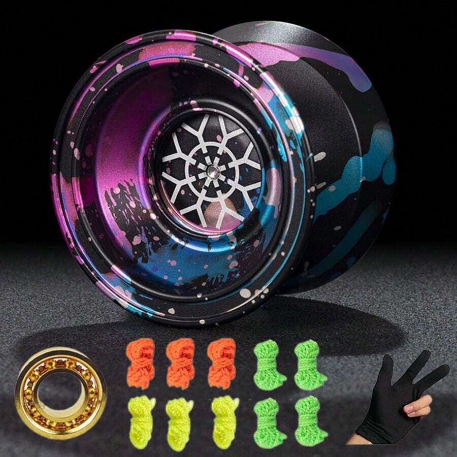 High-Grade Metal Yo-Yo For Professional Competition, Extra Long Sleeping Time Aluminum Alloy Yo-Yo For Beginners, Suitable As Halloween, Christmas, Thanksgiving Gift - Multicolor - View 1